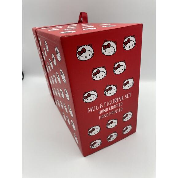 Hello Kitty Christmas Mug And Figurine Set 2024 Reindeer Bluesky Clayworks - New - Picture 8 of 11